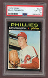 1971 Topps Baseball #323 Billy Champion Phillies PSA 6 EX-MT 518395