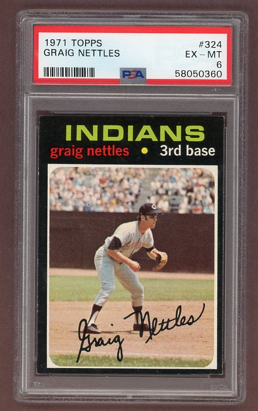 1971 Topps Baseball #324 Graig Nettles Indians PSA 6 EX-MT 518396