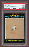 1971 Topps Baseball #331 World Series Game 5 Robinson PSA 5 EX mc 518401