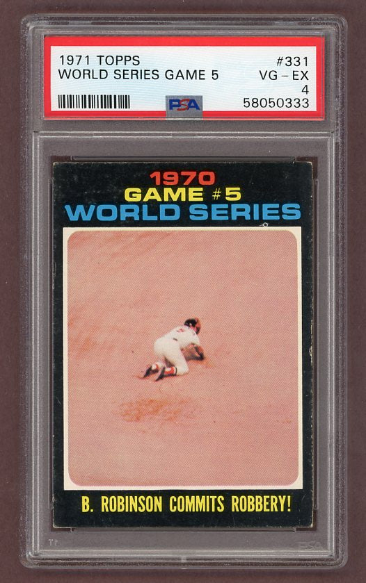 1971 Topps Baseball #331 World Series Game 5 Robinson PSA 4 VG-EX 518402