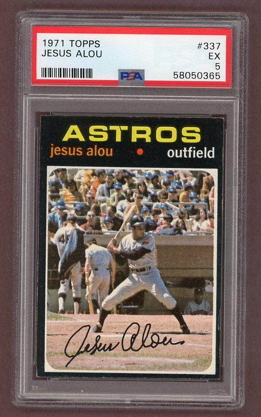 1971 Topps Baseball #337 Jesus Alou Astros PSA 5 EX 518406