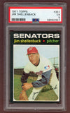 1971 Topps Baseball #351 Jim Shellenback Senators PSA 5 EX 518413