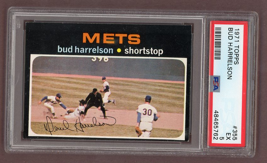 1971 Topps Baseball #355 Bud Harrelson Mets PSA 5 EX 518419