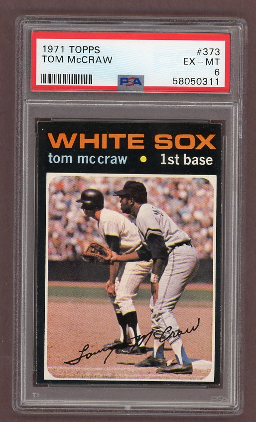 1971 Topps Baseball #373 Tom McCraw White Sox PSA 6 EX-MT 518427