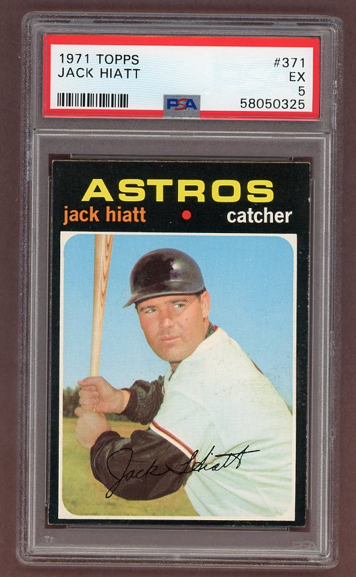 1971 Topps Baseball #371 Jack Hiatt Astros PSA 5 EX 518433