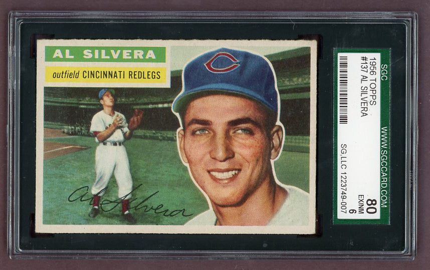 1956 Topps Baseball #137 Al Silvera Reds SGC 6 EX-MT Gray 518463