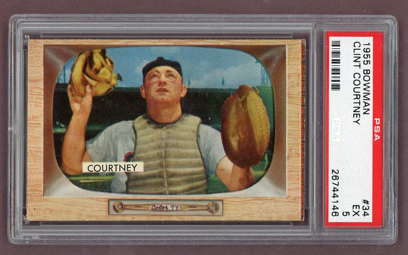 1955 Bowman Baseball #034 Clint Courtney White Sox PSA 5 EX 518510