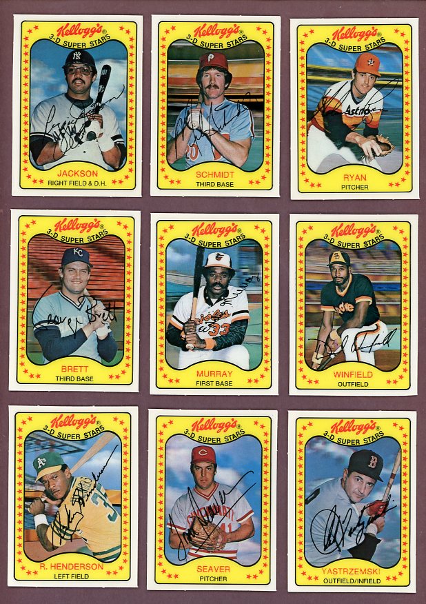 1981 Kelloggs Baseball Complete Set Henderson Ryan Brett 518579