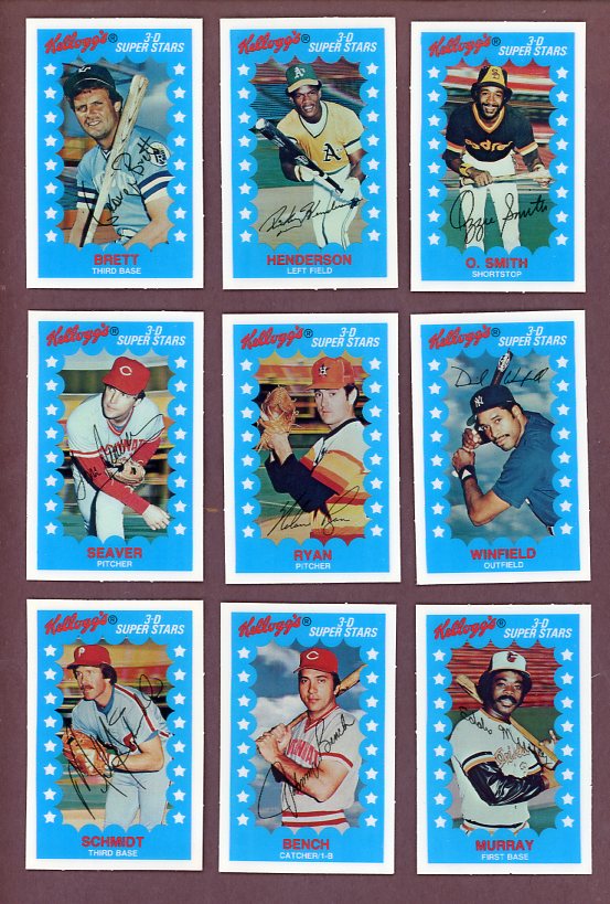 1982 Kelloggs Baseball Complete Set EX-MT Henderson Brett Ryan 518580