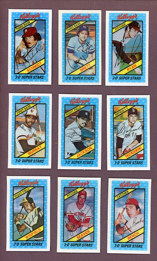 1980 Kelloggs Baseball Complete Set Brett Ryan Murray 518581