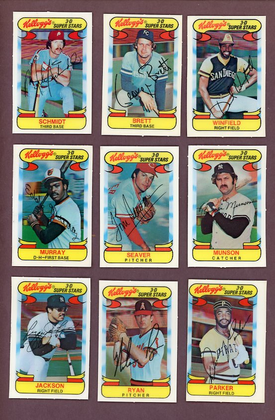 1978 Kelloggs Baseball Complete Set Brett Ryan Murray 518588