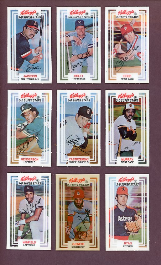 1983 Kelloggs Baseball Complete Set Brett Ryan Henderson 518590