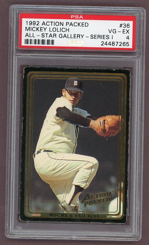 1992 Action Packed #036 Mickey Lolich Tigers PSA 4 VG-EX 518601