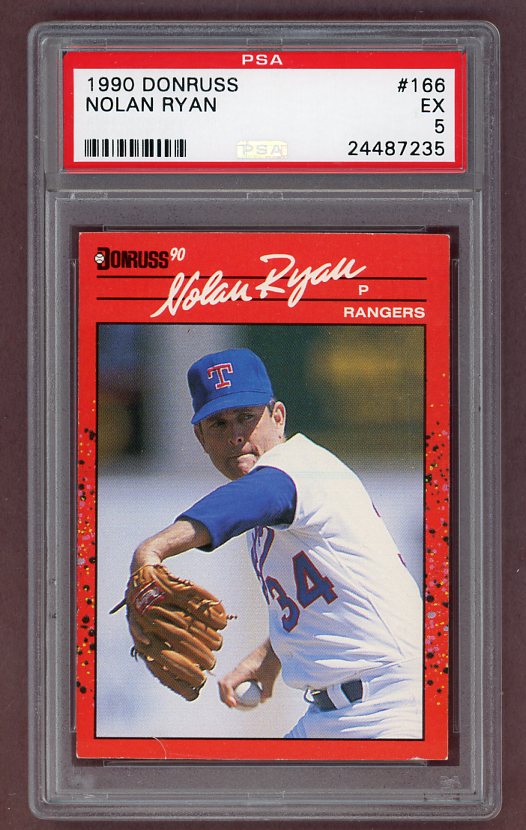 1990 Donruss #166 Nolan Ryan Rangers PSA 5 EX 518606