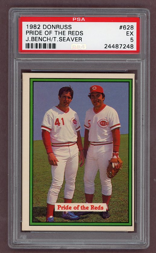 1982 Donruss #628 Johnny Bench Tom Seaver PSA 5 EX 518609