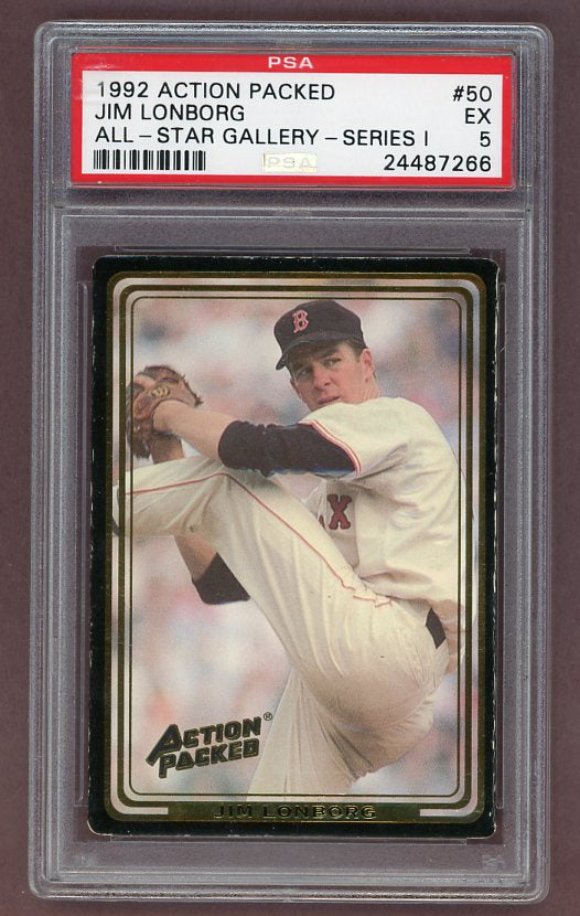 1992 Action Packed #050 Jim Lonborg Red Sox PSA 5 EX 518610