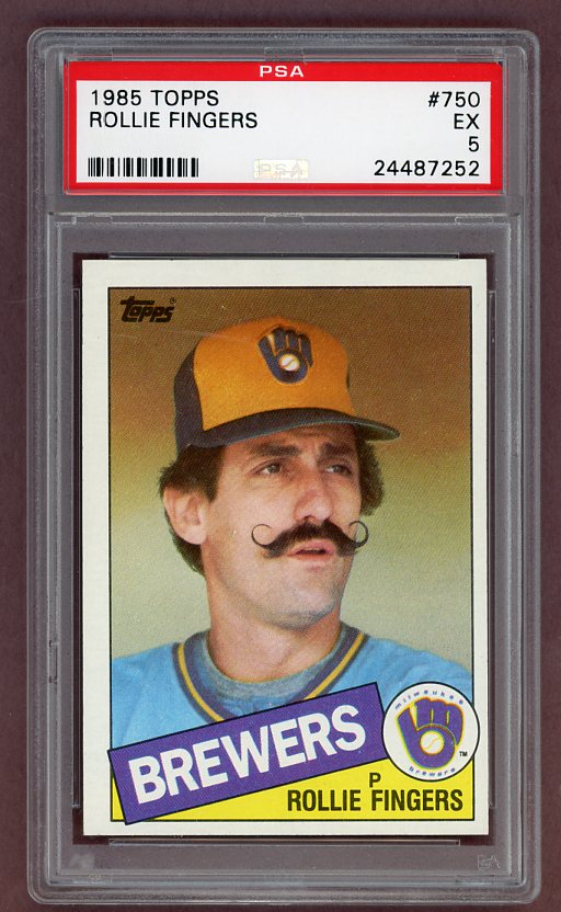 1985 Topps #750 Rollie Fingers Brewers PSA 5 EX 518611