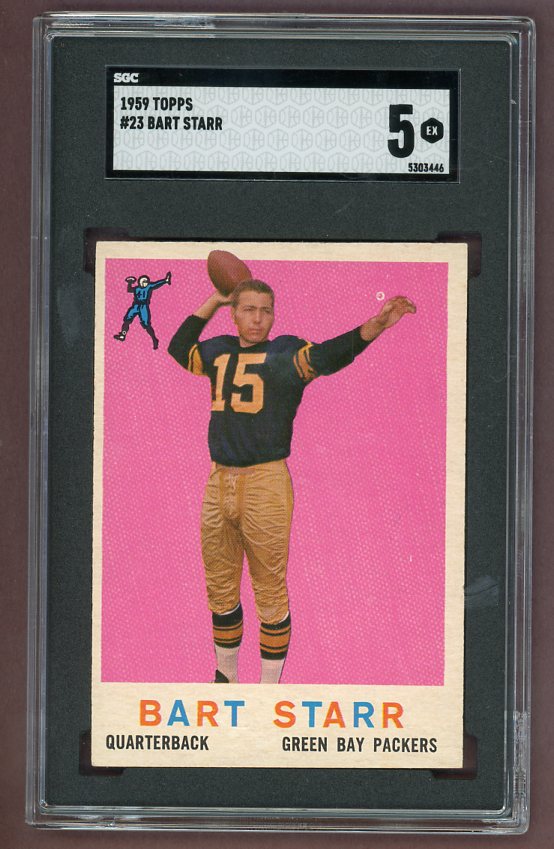 1959 Topps Football #023 Bart Starr Packers SGC 5 EX 518614