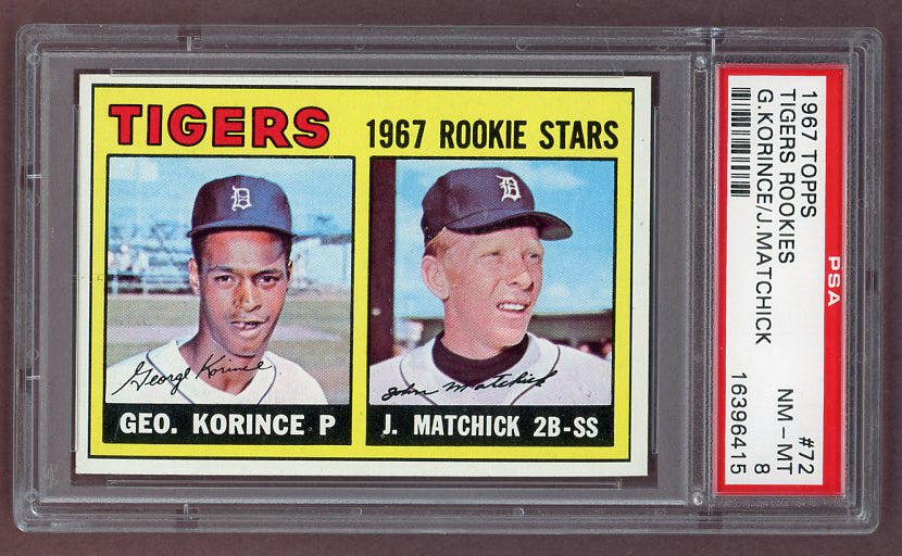 1967 Topps Baseball #072 John Matchick Tigers PSA 8 NM/MT 518619