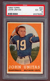 1958 Topps Football #022 John Unitas Colts PSA 6 EX-MT 518635