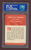 1963 Fleer Football #079 Frank Tripucka Broncos PSA 8 NM/MT 518644