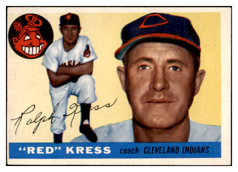 1955 Topps Baseball #151 Ralph Kress Indians EX 518645