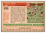 1955 Topps Baseball #151 Ralph Kress Indians EX 518645