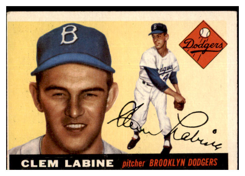 1955 Topps Baseball #180 Clem Labine Dodgers VG 518651