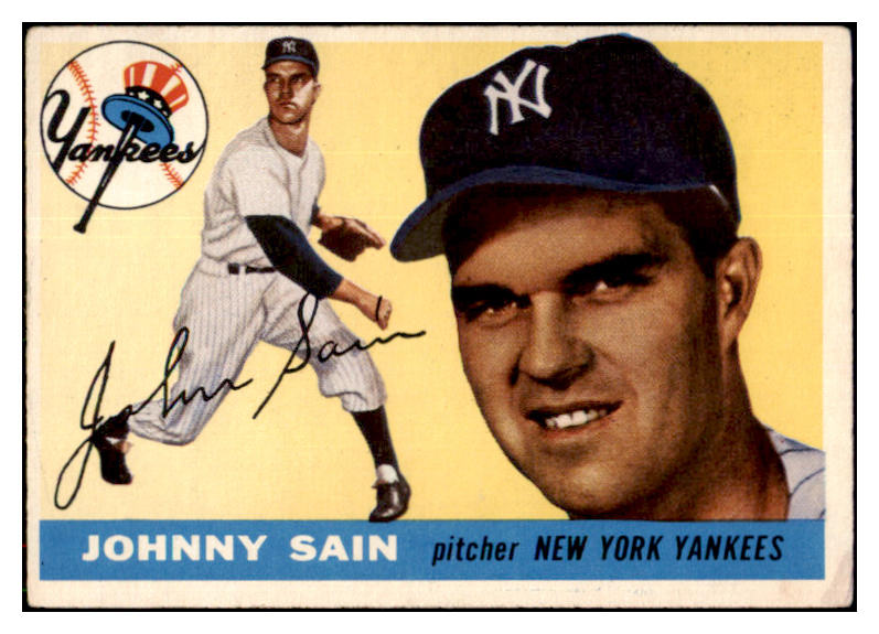 1955 Topps Baseball #193 Johnny Sain Yankees VG-EX 518653