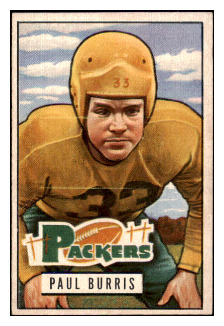 1951 Bowman Football #089 Paul Burris Packers EX-MT 518661