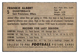 1952 Bowman Small Football #005 Frank Albert 49ers VG-EX/EX 518666