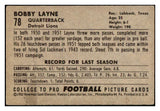 1952 Bowman Small Football #078 Bobby Layne Lions VG 518667