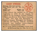 1950 Bowman Baseball #217 Casey Stengel Yankees VG-EX 518678