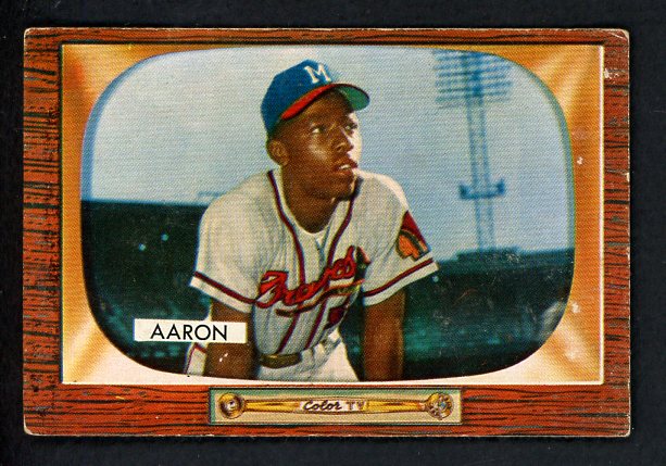 1955 Bowman Baseball #179 Hank Aaron Braves VG-EX 518686