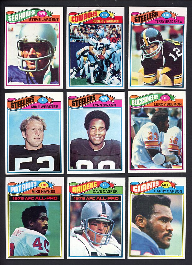 1977 Topps Football Near Set (No Payton) EX-MT/NR-MT Largent 518704