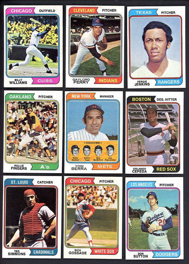 1974 Topps Set Lot 628 Diff EX-MT/NR-MT Perry Santo 518709