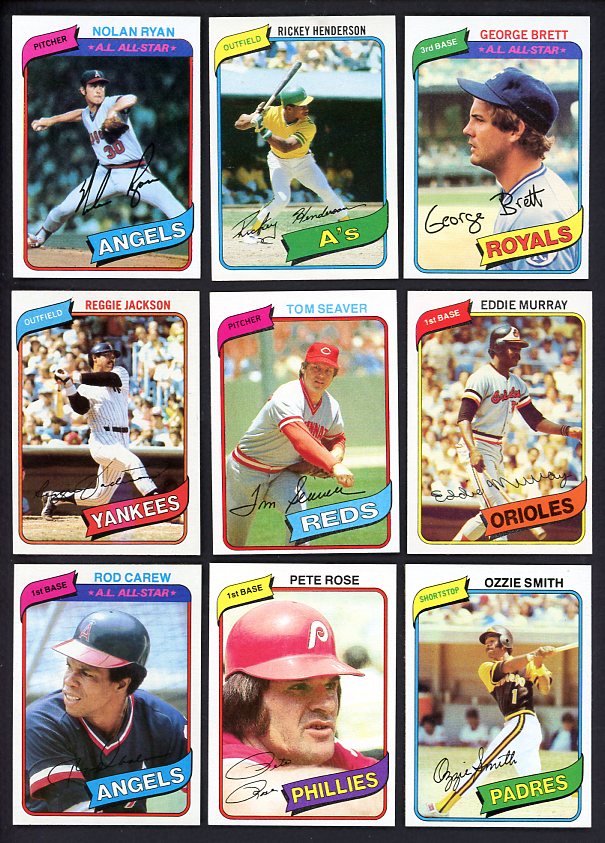 1980 Topps Baseball Complete Set EX-MT/NR-MT Henderson Ryan 518711