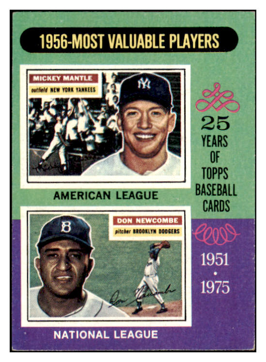 1975 Topps Baseball #194 Mickey Mantle Don Newcombe EX-MT 518712