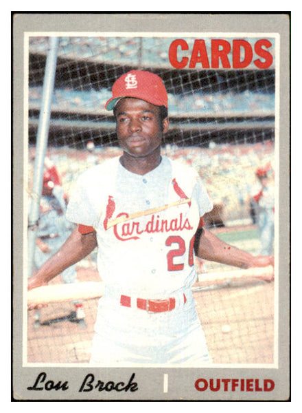 1970 Topps Baseball #330 Lou Brock Cardinals VG-EX 518733