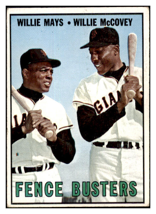 1967 Topps Baseball #423 Willie Mays Willie McCovey VG-EX 518744