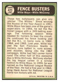 1967 Topps Baseball #423 Willie Mays Willie McCovey VG-EX 518744