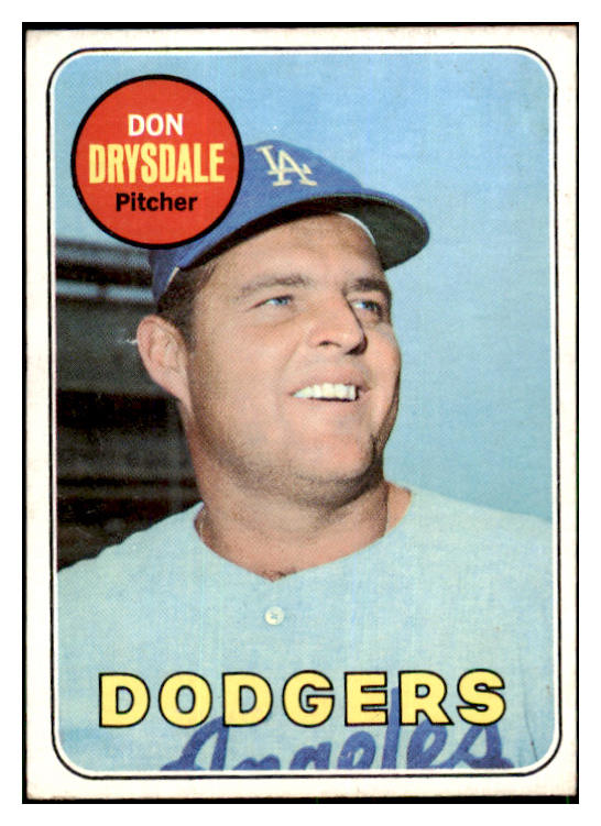 1969 Topps Baseball #400 Don Drysdale Dodgers EX 518750