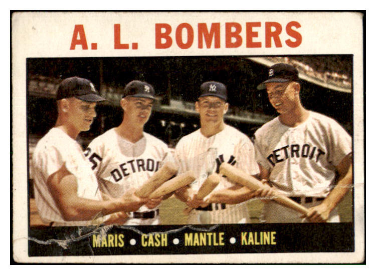 1964 Topps Baseball #331 Mickey Mantle Al Kaline Roger Maris Fair 518764