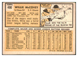 1963 Topps Baseball #490 Willie McCovey Giants VG-EX 518766