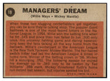 1962 Topps Baseball #018 Mickey Mantle Willie Mays EX+/EX-MT 518778