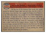 1957 Topps Baseball #400 Roy Campanella Duke Snider Gil Hodges VG-EX 518782