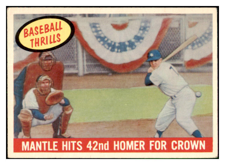 1959 Topps Baseball #461 Mickey Mantle IA Yankees VG-EX 518784