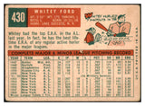 1959 Topps Baseball #430 Whitey Ford Yankees Fair 518785