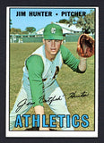 1967 Topps Baseball #369 Catfish Hunter A's EX 518826