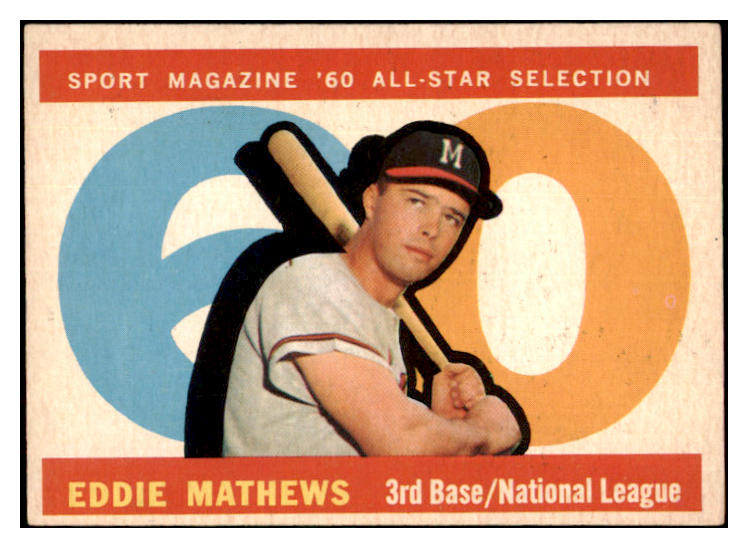 1960 Topps Baseball #558 Eddie Mathews A.S. Braves EX+/EX-MT 518863